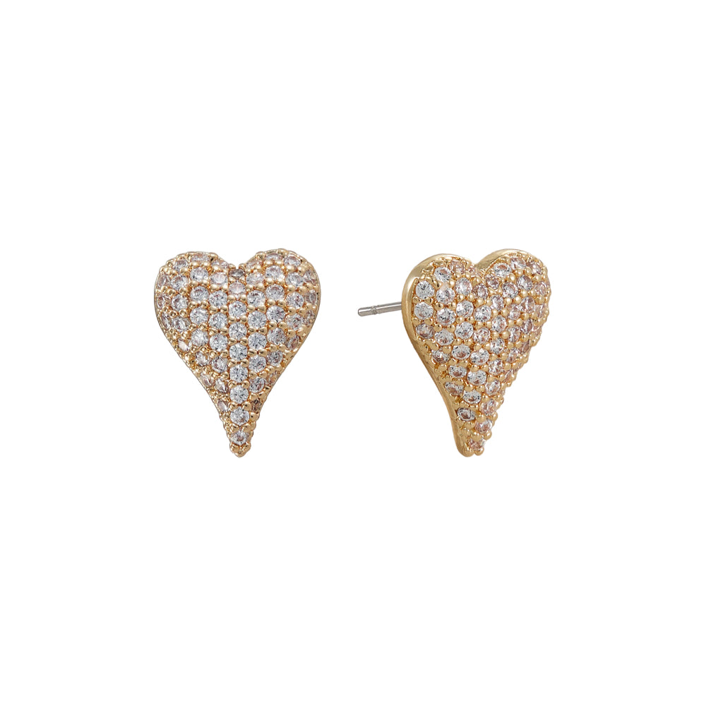Amore Pavé Heart Stud Earrings from Shop Tam Fam