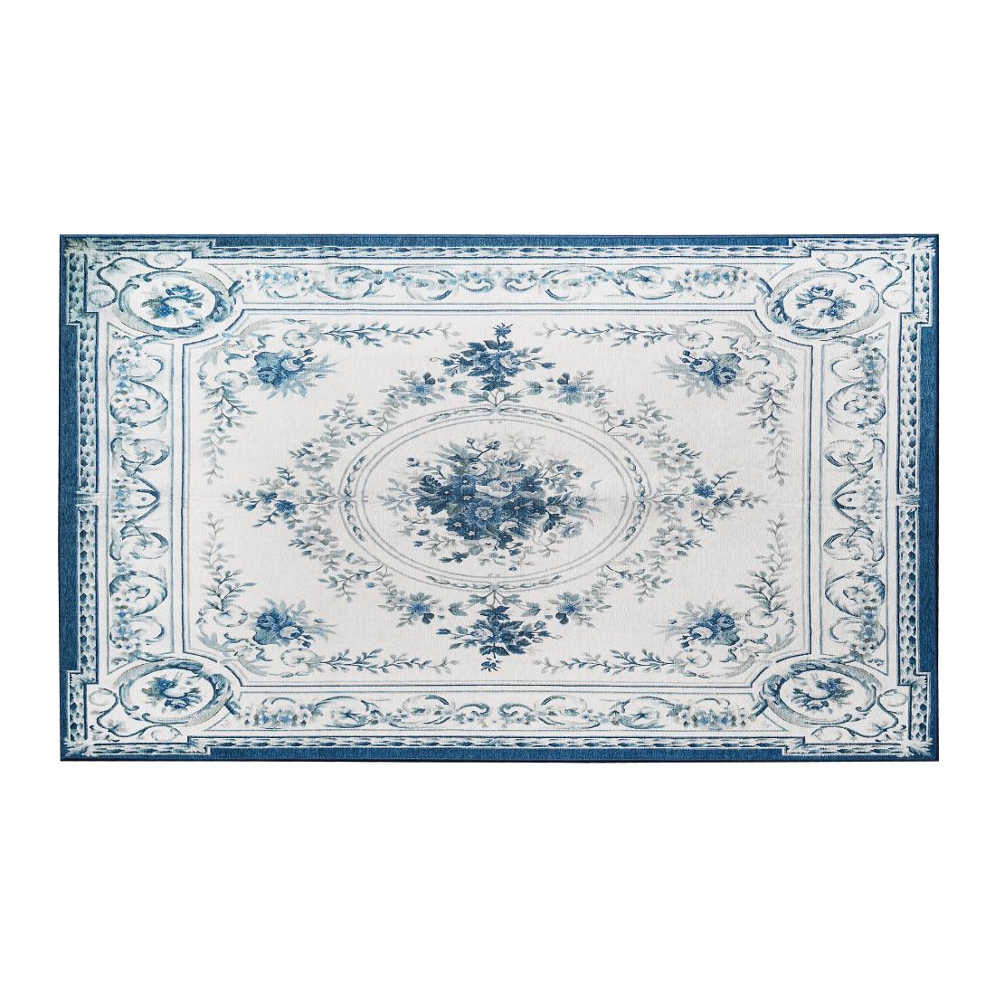 Aubusson Blue Machine Washable Rug from Shop Tam Fam
