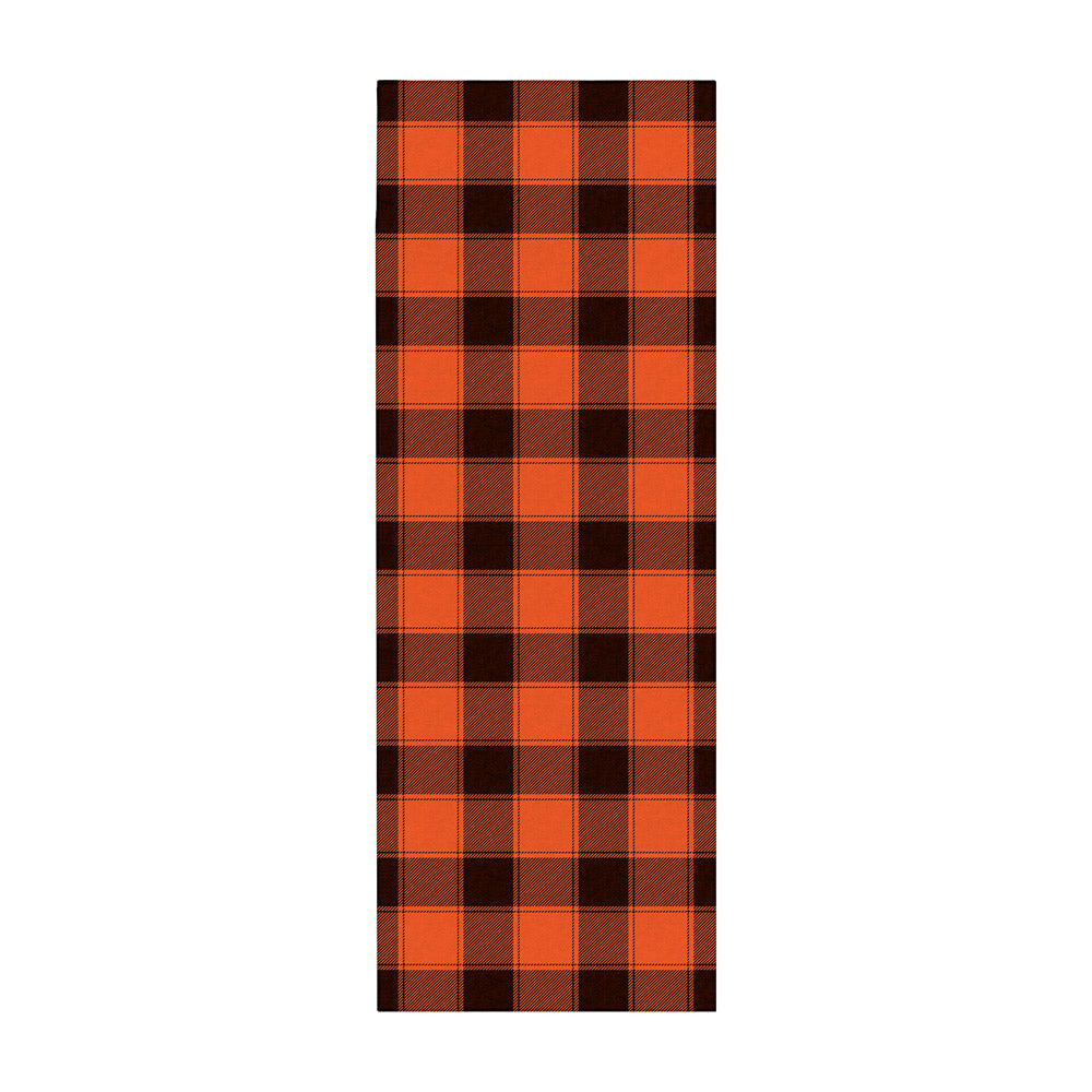 Buffalo Plaid Black & Orange Machine Washable Rug from Shop Tam Fam
