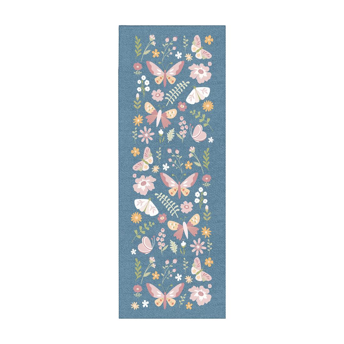 Butterflies & Flowers Machine Washable Rug from Shop Tam Fam
