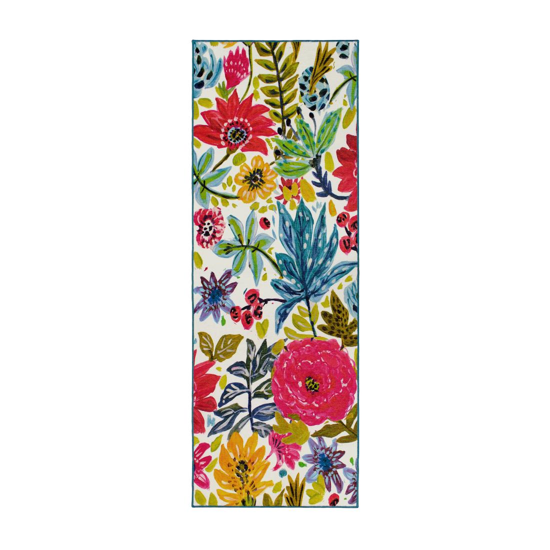 Floral Bloom Multicolor Machine Washable Rug from Shop Tam Fam