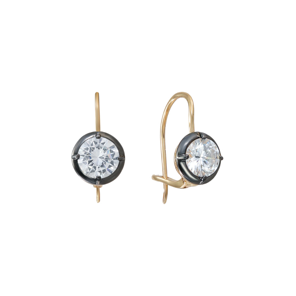 Georgian Cut Latch Back Earrings from Shop Tam Fam