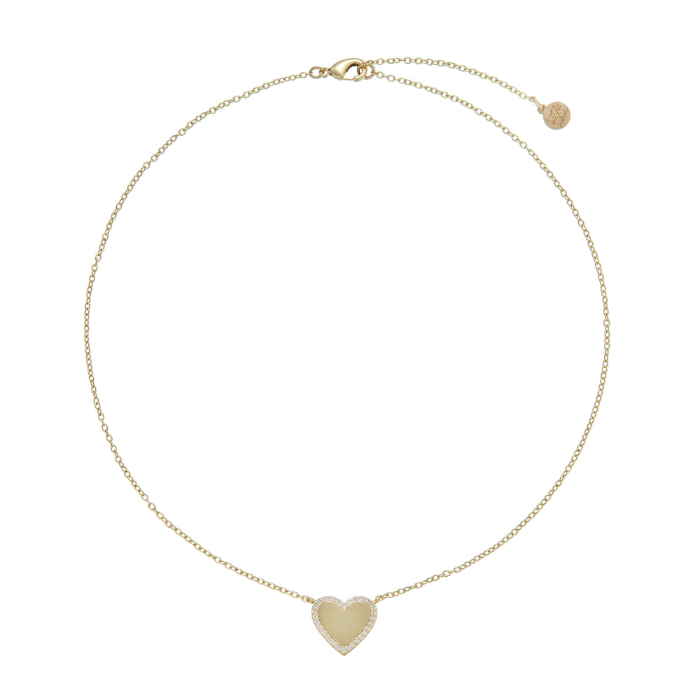 Gold Halo Heart Pendant Necklace from Shop Tam Fam