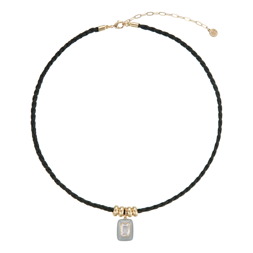 Noir Drop Rope Twist Necklace from Shop Tam Fam