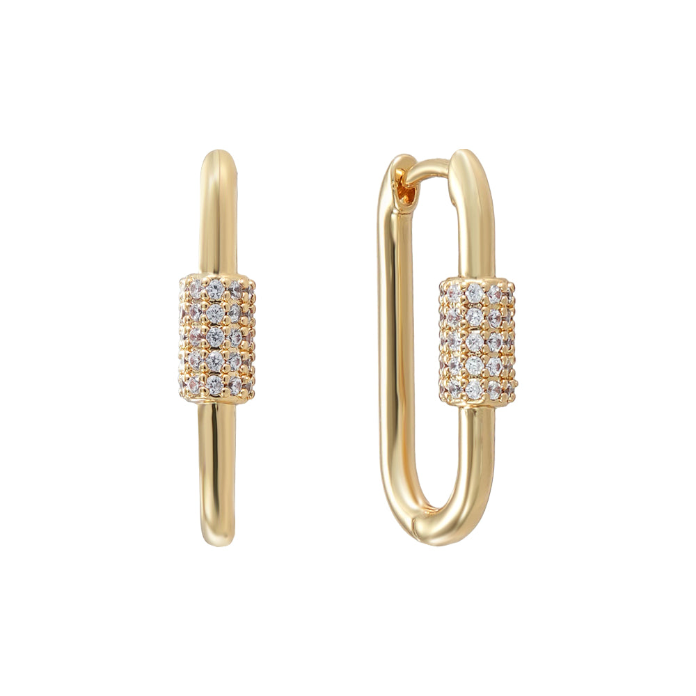 Pavé Lock Earrings from Shop Tam Fam