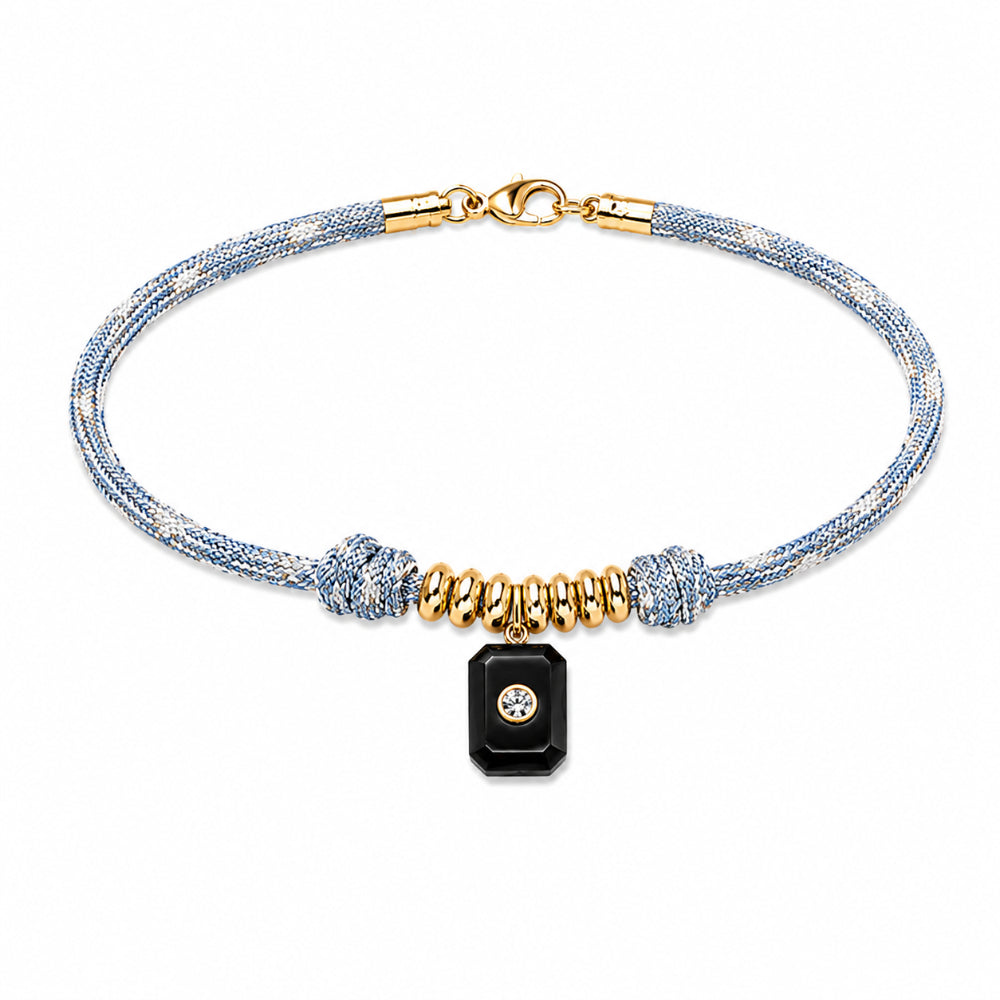 Sea Glass Gray Drift Charm Anklet from Shop Tam Fam