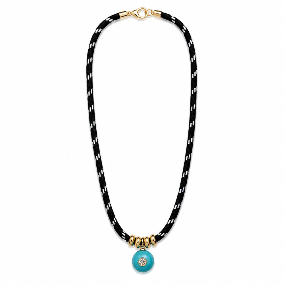 Turquoise Tide Cord Necklace from Shop Tam Fam