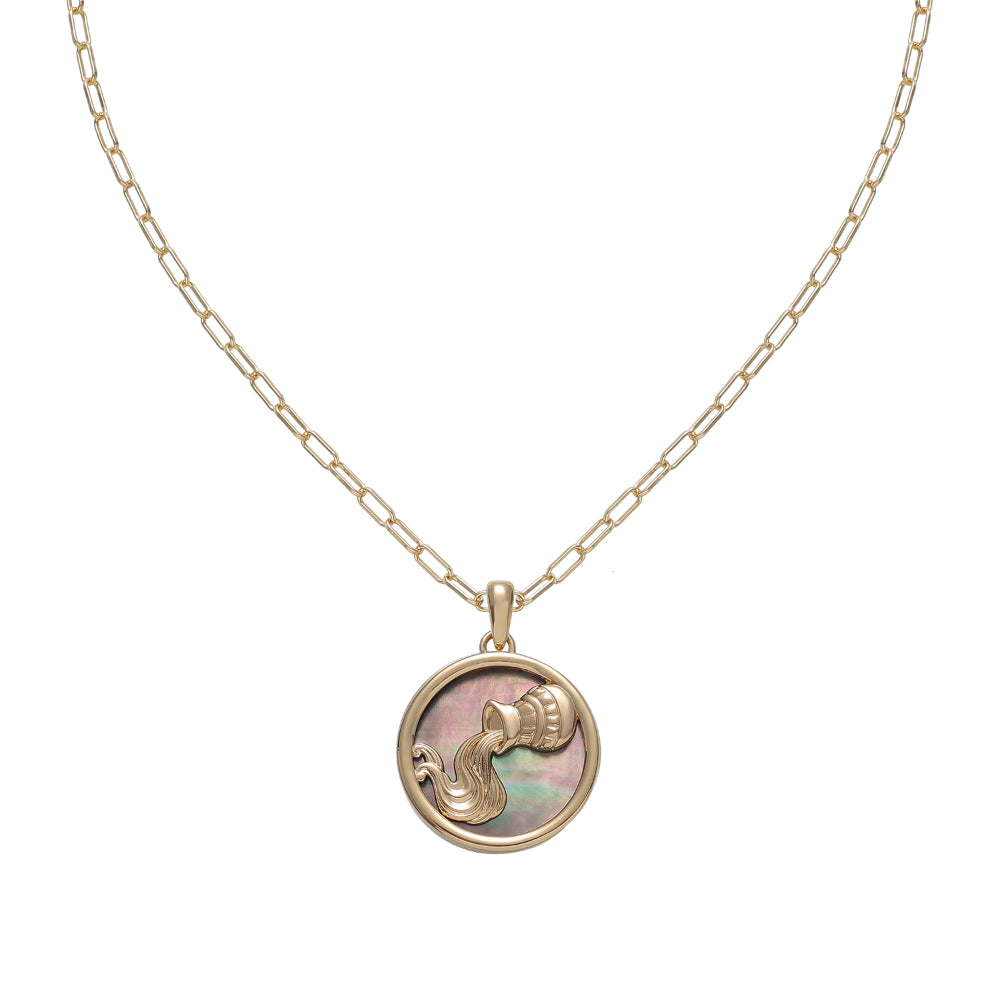 Zodiac Medallion Pendant Necklace from Shop Tam Fam