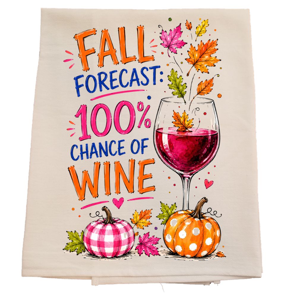 Fall Flour Sack Tea Towel from Shop Tam Fam