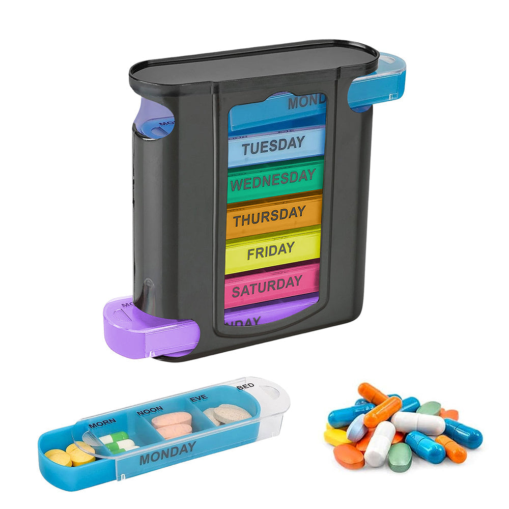 Weekly Stackable Pill & Vitamin Organizer (4x Daily) from Shop Tam Fam