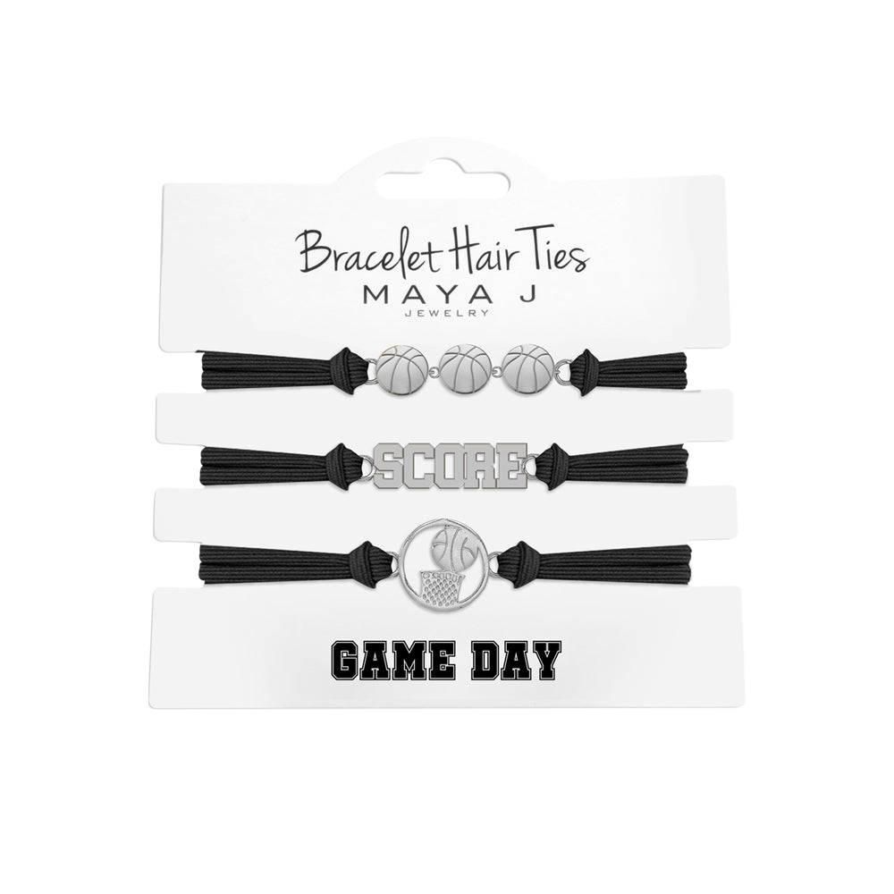 Basketball Bracelet Hair Ties (Set of 3) from Shop Tam Fam