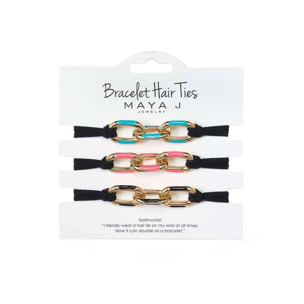 Enamel Bracelet Hair Ties (Set of 3) from Shop Tam Fam