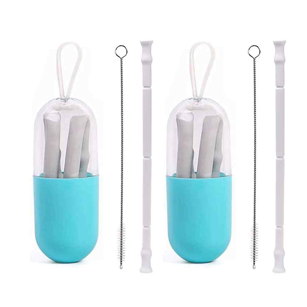 Foldable Drinking Straws with Cases (2-Pack) from Shop Tam Fam