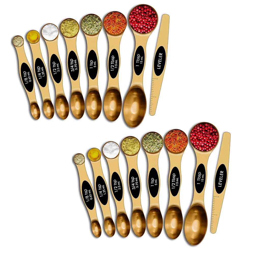 Magnetic Dual-Sided Measuring Spoon Sets (2-Pack) from Shop Tam Fam