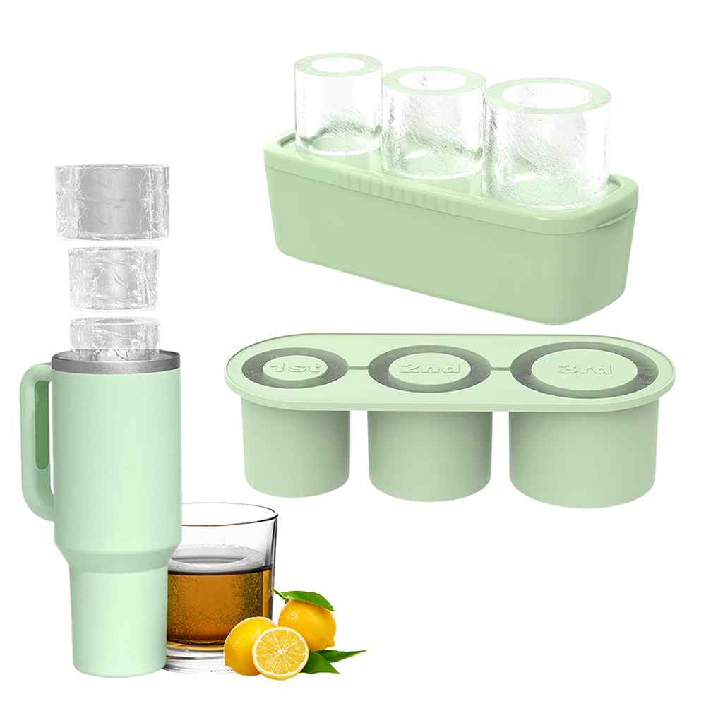 Silicone Cylindrical Ice Cube Tray for Tumblers (3-Pieces) from Shop Tam Fam