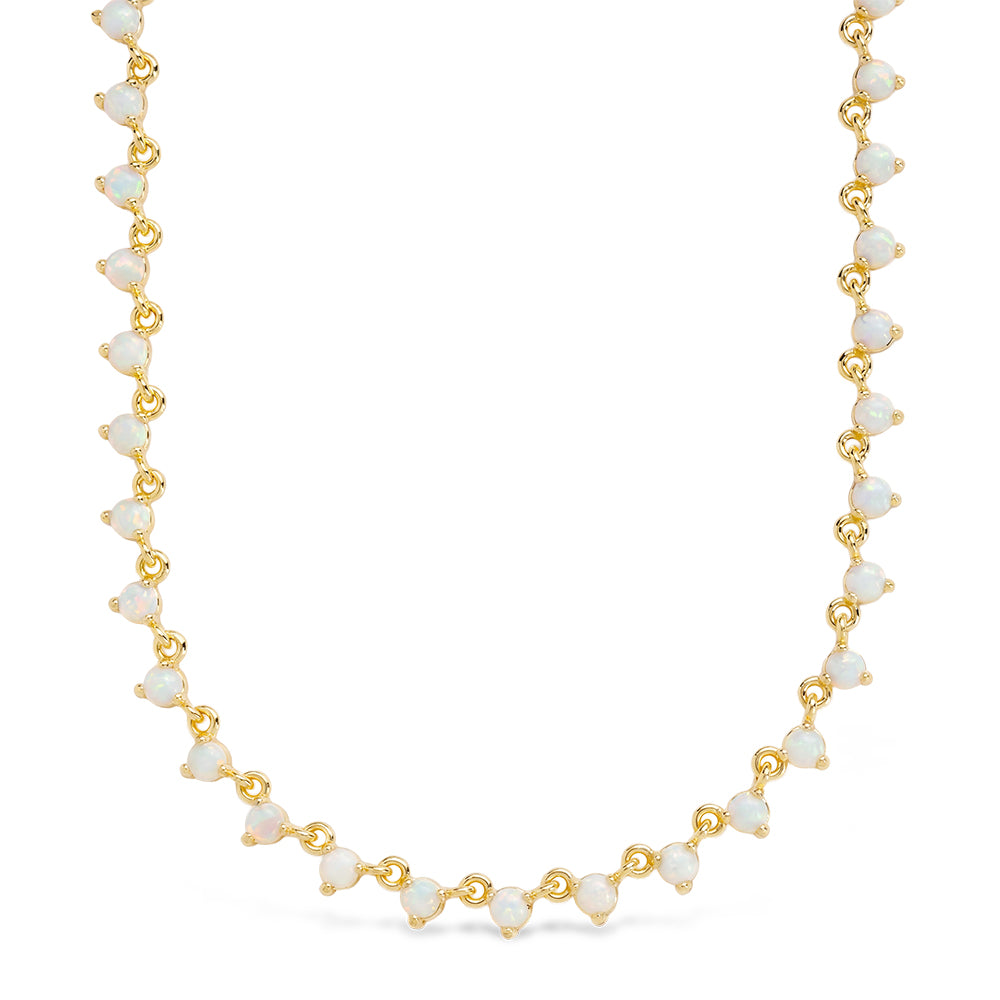 Brigid Staggered Opal Tennis Necklace from Shop Tam Fam