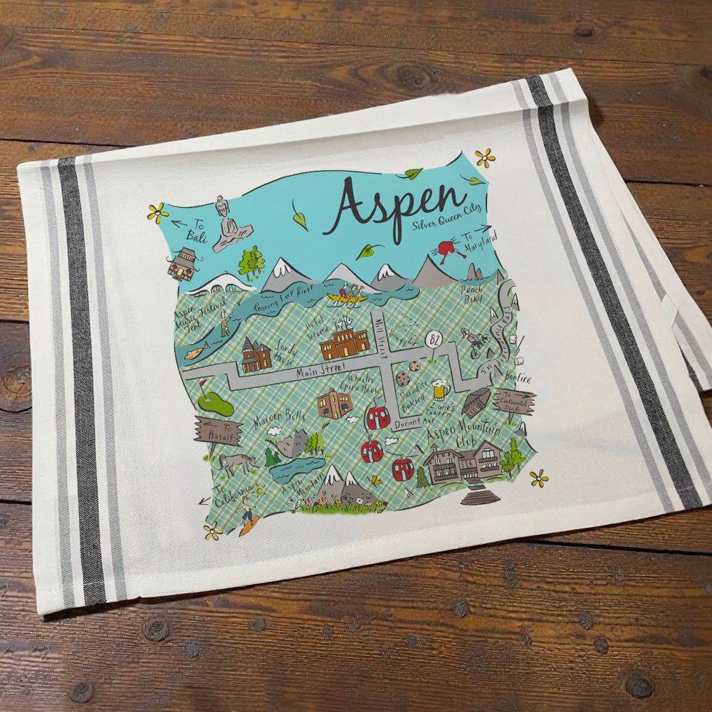 City Map Tea Towel from Shop Tam Fam