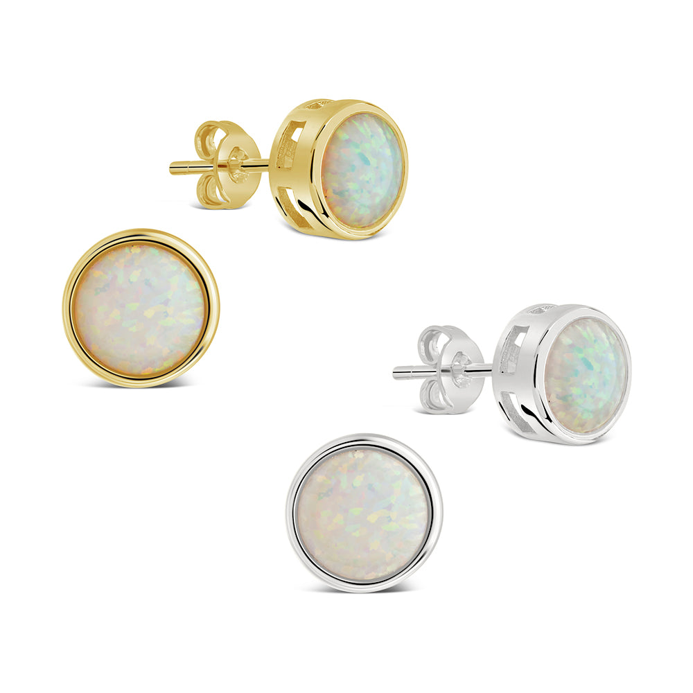 Paxe Opal Circle Stud Earrings from Shop Tam Fam