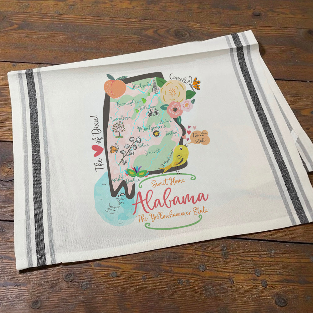 State Map Tea Towel from Shop Tam Fam