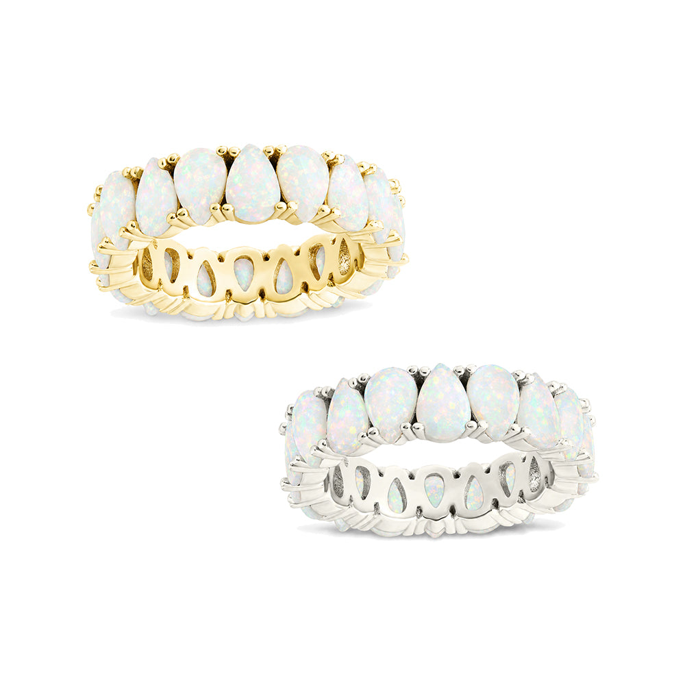 Sterling Silver Janis Opal Eternity Ring from Shop Tam Fam