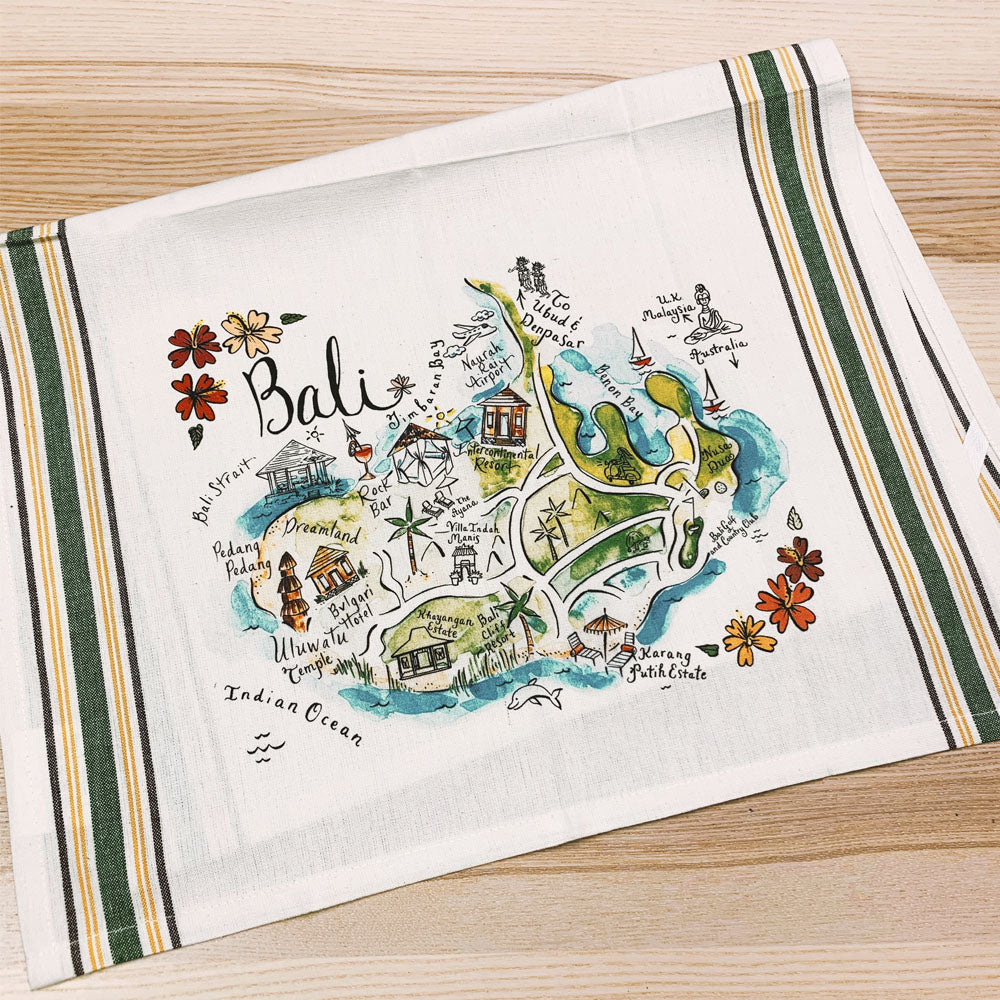 Country Map Tea Towel from Shop Tam Fam