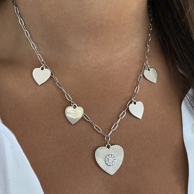 5 Hearts Charm Necklace from TODAY Steals & Deals