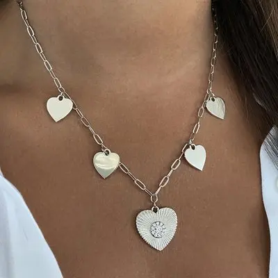 5 Hearts Charm Necklace from TODAY Steals & Deals