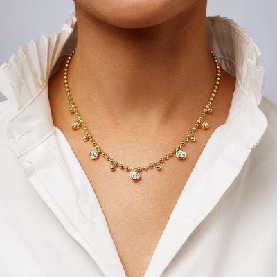 Dangling Bezel Ball Chain Necklace from TODAY Steals & Deals