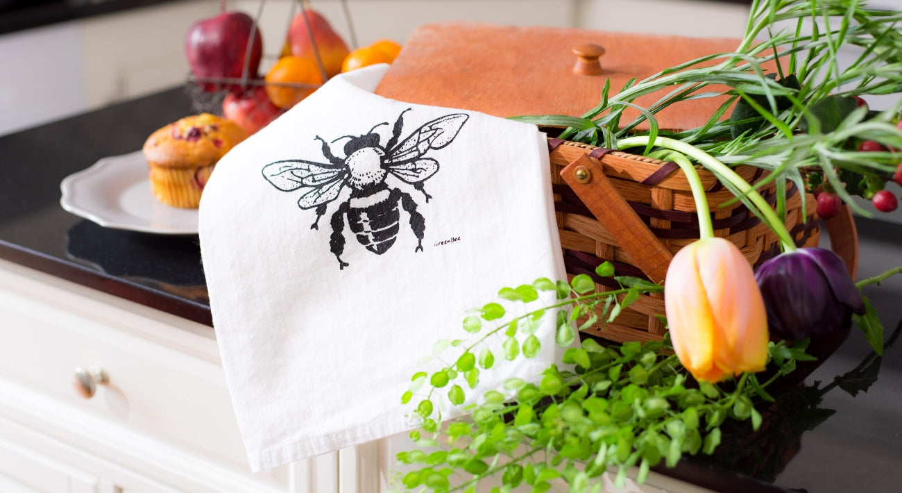 Green Bee Tea Towels from View Your Deal